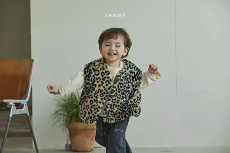 Opening & - Korean Children Fashion - #childofig - Leopard Vest - 12
