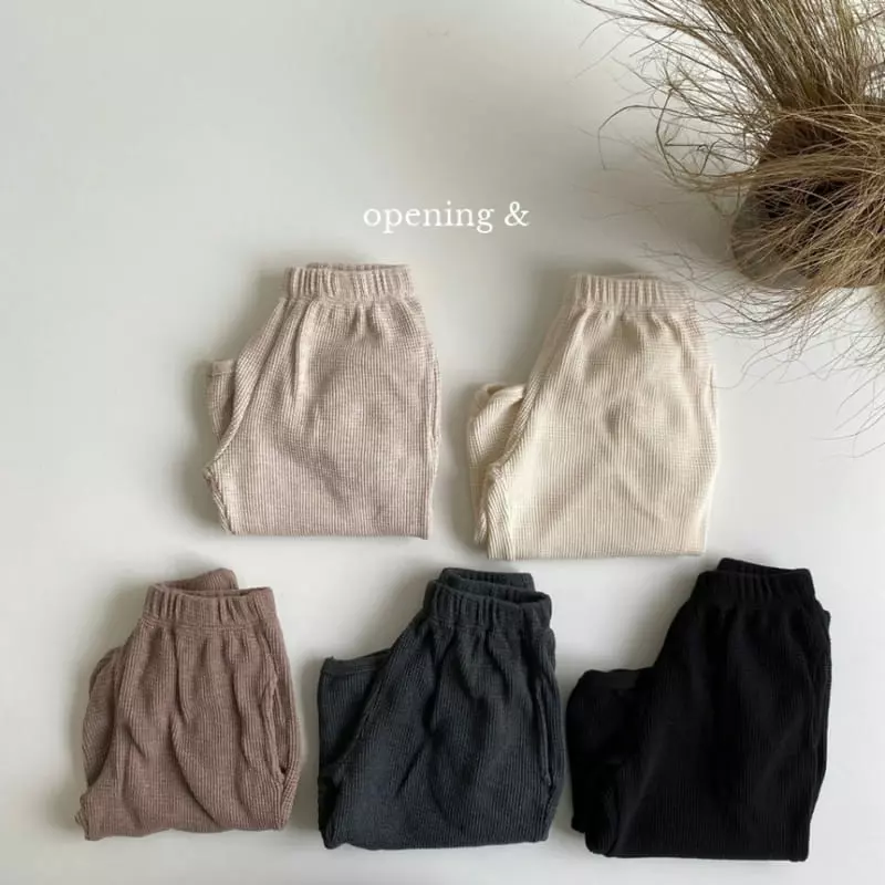 Opening & - Korean Children Fashion - #childofig - Original Waffle Pants - 8