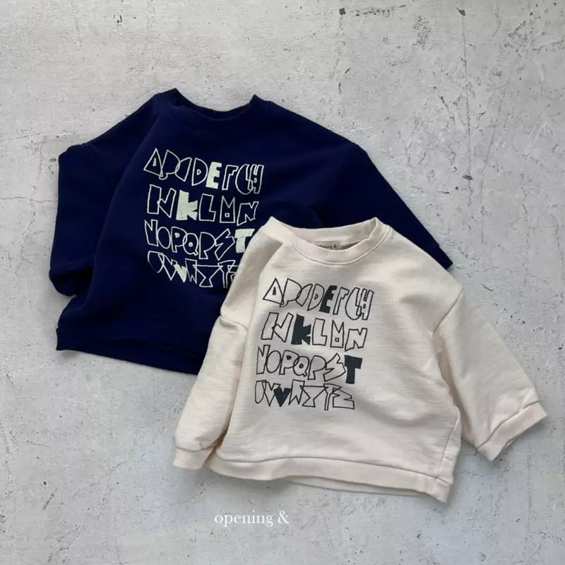 Opening & - Korean Children Fashion - #childrensboutique - Alpabet Sweatshirt