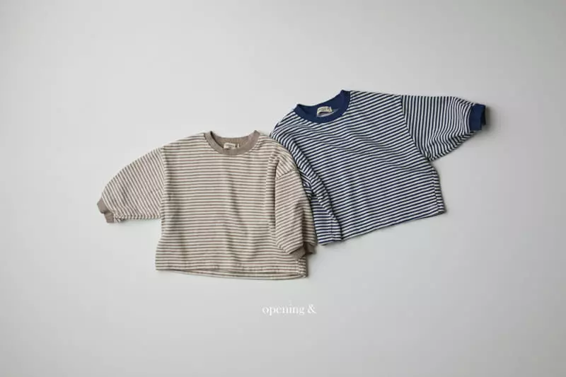 Opening & - Korean Children Fashion - #childrensboutique - Jerry Stripes Tee - 12