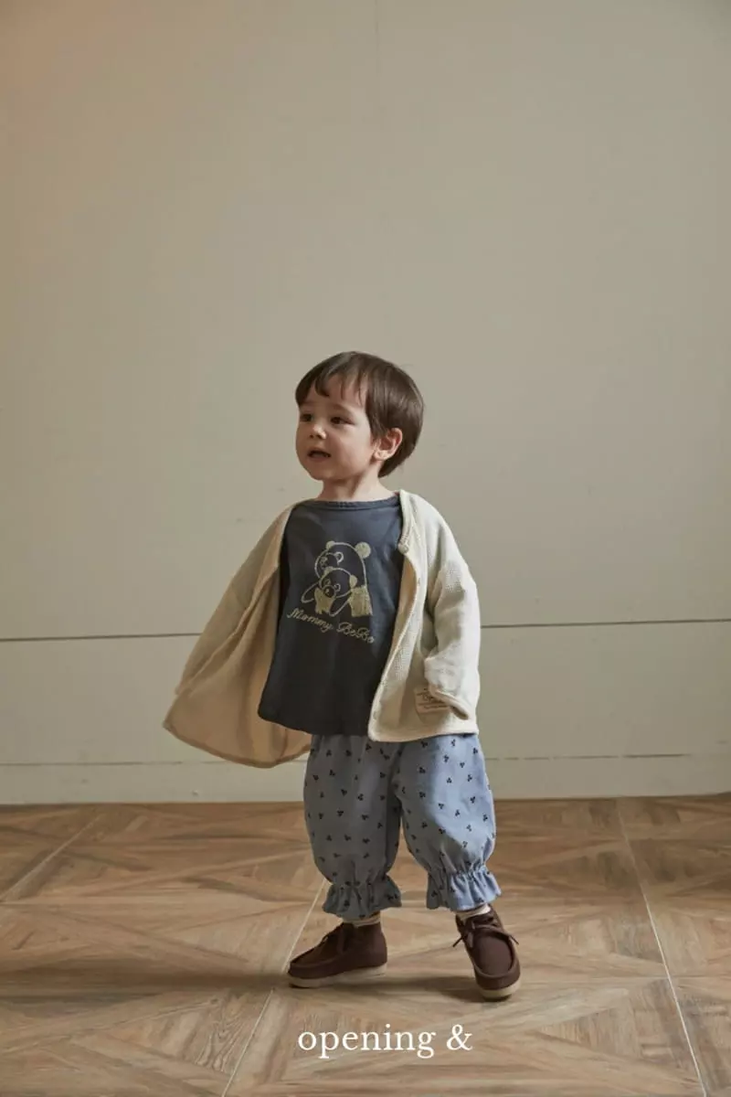 Opening & - Korean Children Fashion - #discoveringself - Sand Waffle Cardigan - 2