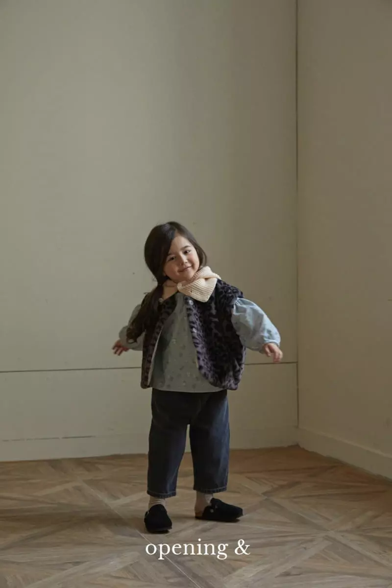 Opening & - Korean Children Fashion - #kidsshorts - Leopard Vest - 4