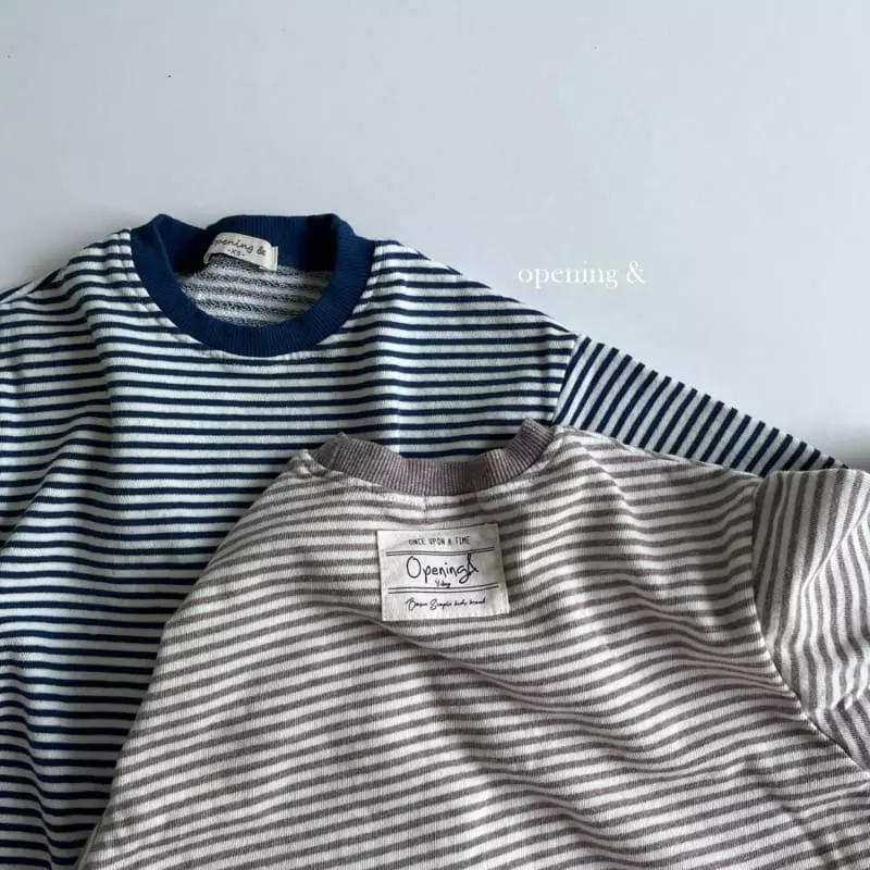 Opening & - Korean Children Fashion - #kidsstore - Jerry Stripes Tee