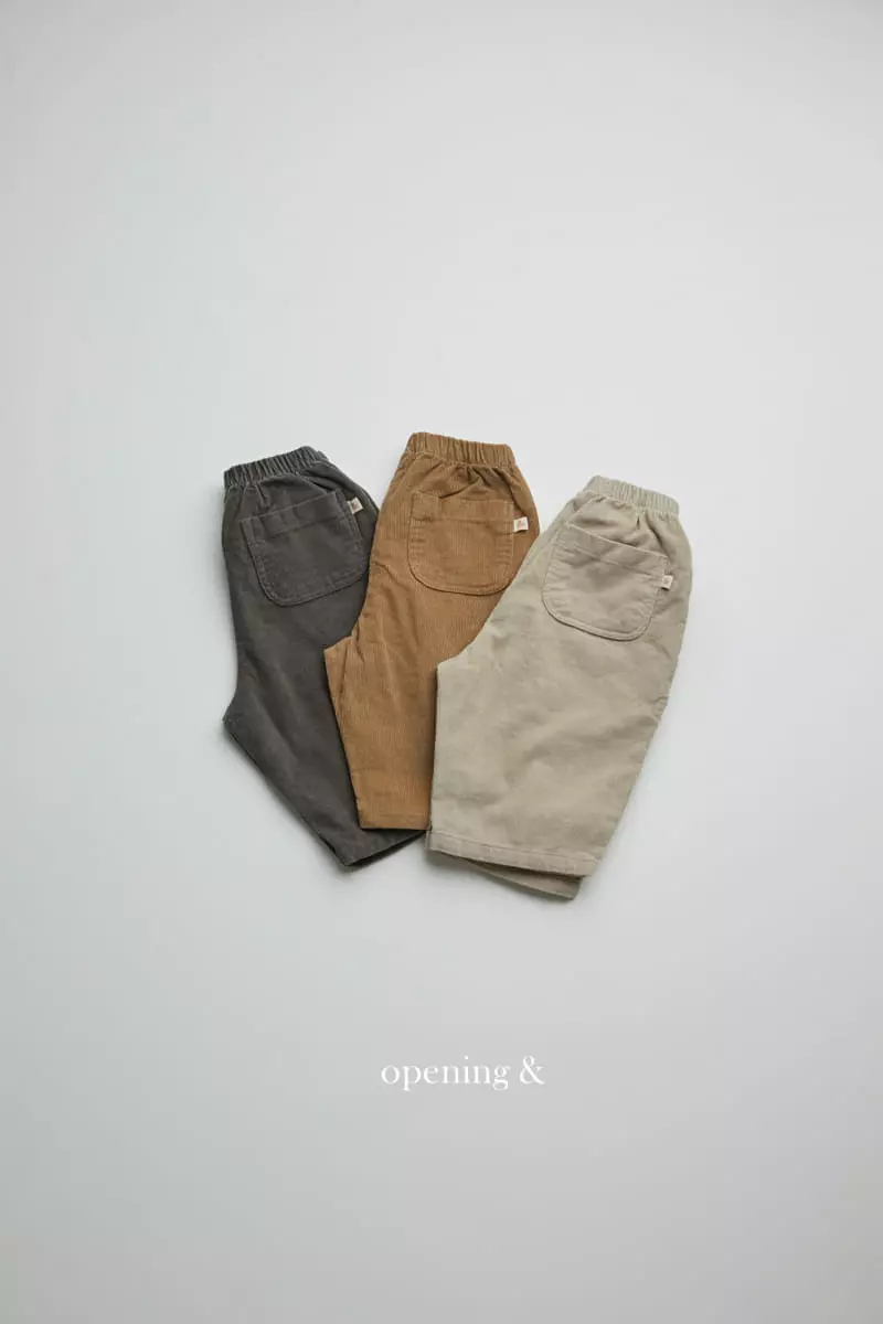 Opening & - Korean Children Fashion - #kidzfashiontrend - Ane Corduroy Pants - 10