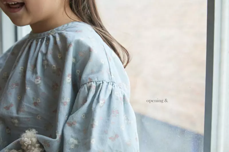 Opening & - Korean Children Fashion - #kidsstore - Vintage Flower Blouse - 4
