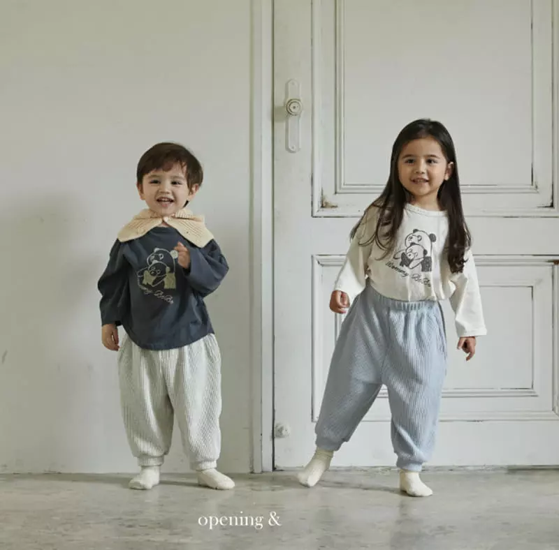 Opening & - Korean Children Fashion - #littlefashionista - Butter Waffle Pants - 2