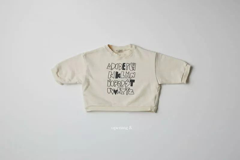 Opening & - Korean Children Fashion - #littlefashionista - Alpabet Sweatshirt - 9