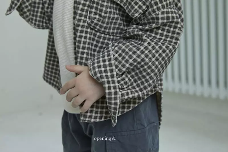 Opening & - Korean Children Fashion - #littlefashionista - Roban Check Shirt - 7