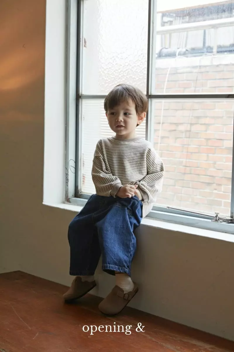 Opening & - Korean Children Fashion - #magicofchildhood - Jerry Stripes Tee - 5
