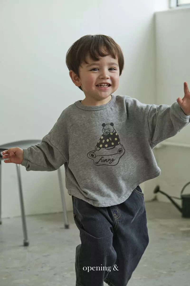 Opening & - Korean Children Fashion - #littlefashionista - Funny Panda Tee - 4