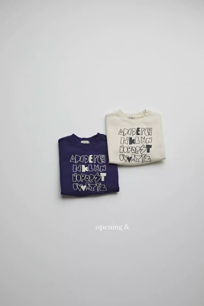 Opening & - Korean Children Fashion - #minifashionista - Alpabet Sweatshirt - 11