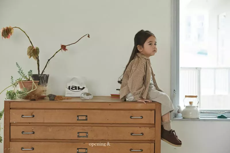 Opening & - Korean Children Fashion - #prettylittlegirls - Roban Check Shirt - 10