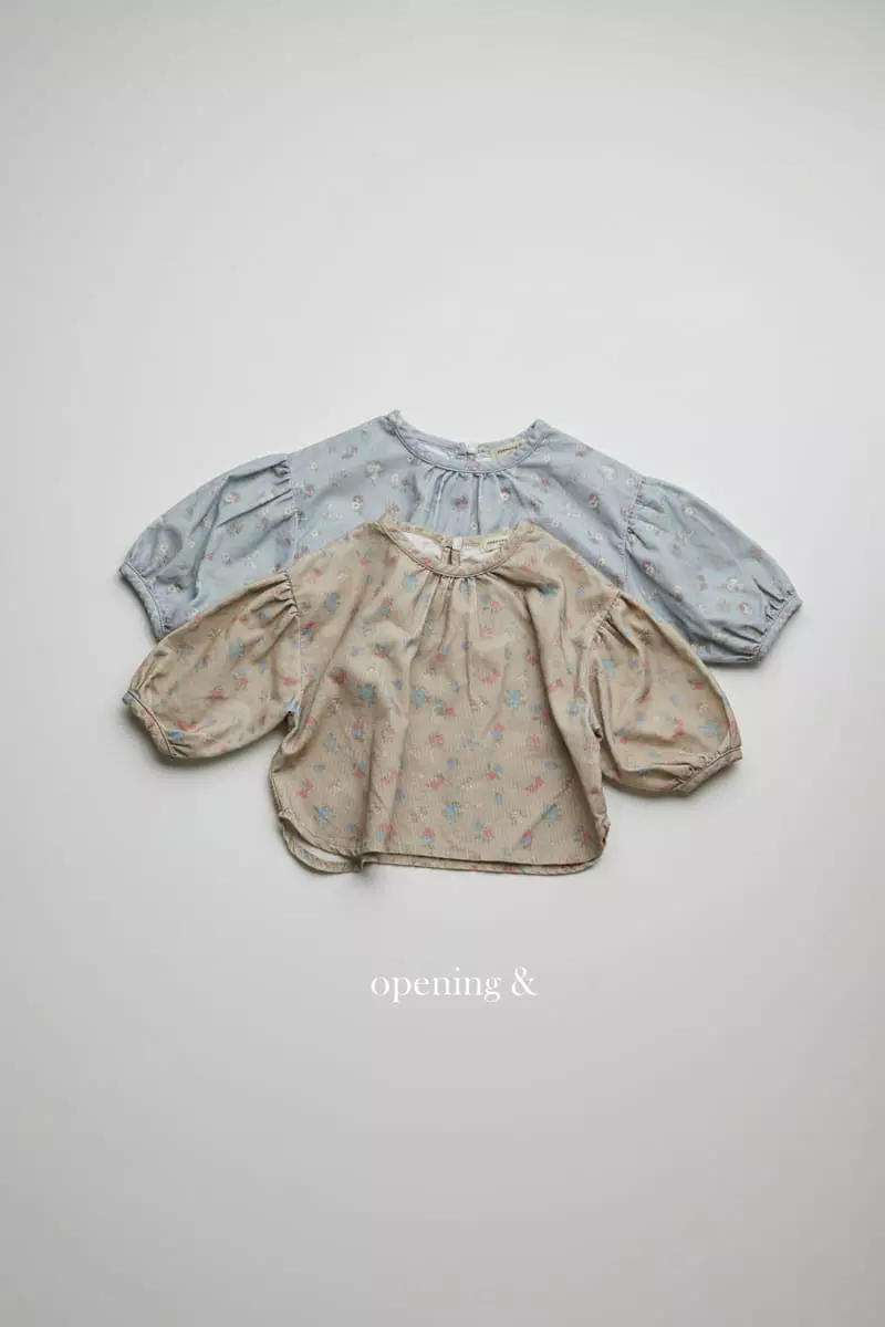 Opening & - Korean Children Fashion - #stylishchildhood - Vintage Flower Blouse - 12