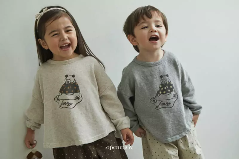 Opening & - Korean Children Fashion - #stylishchildhood - Funny Panda Tee - 9