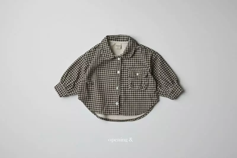 Opening & - Korean Children Fashion - #todddlerfashion - Roban Check Shirt - 11
