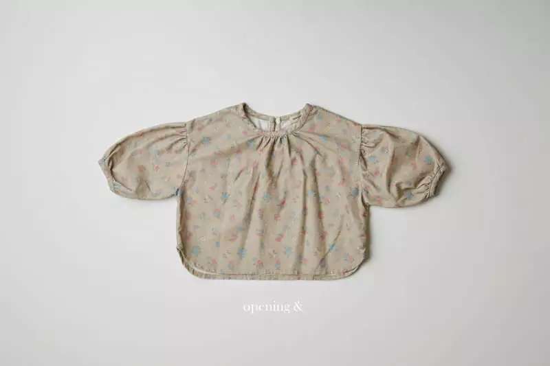 Opening & - Korean Children Fashion - #todddlerfashion - Vintage Flower Blouse - 10