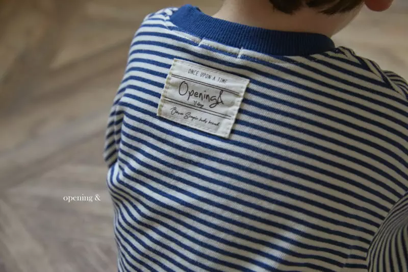 Opening & - Korean Children Fashion - #todddlerfashion - Jerry Stripes Tee - 8