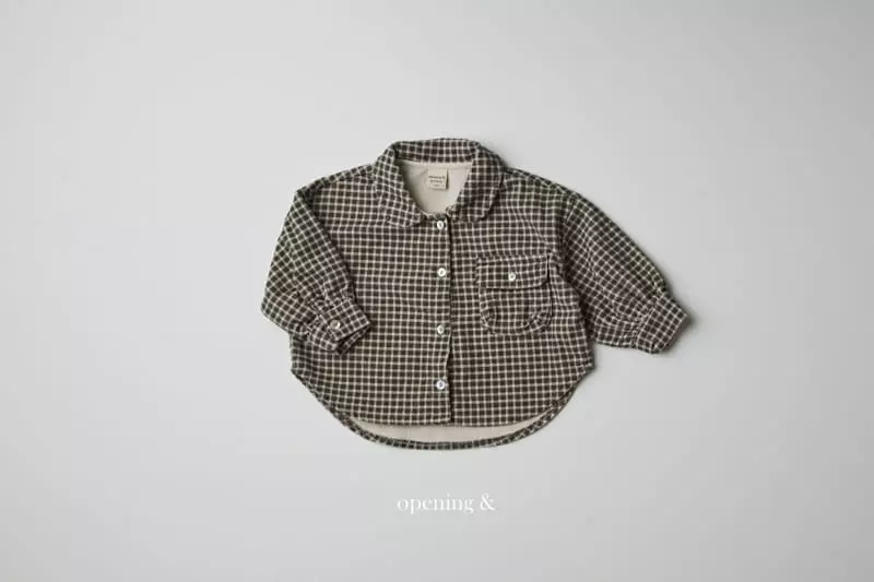 Opening & - Korean Children Fashion - #toddlerclothing - Roban Check Shirt - 12