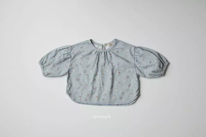Opening & - Korean Children Fashion - #toddlerclothing - Vintage Flower Blouse - 11