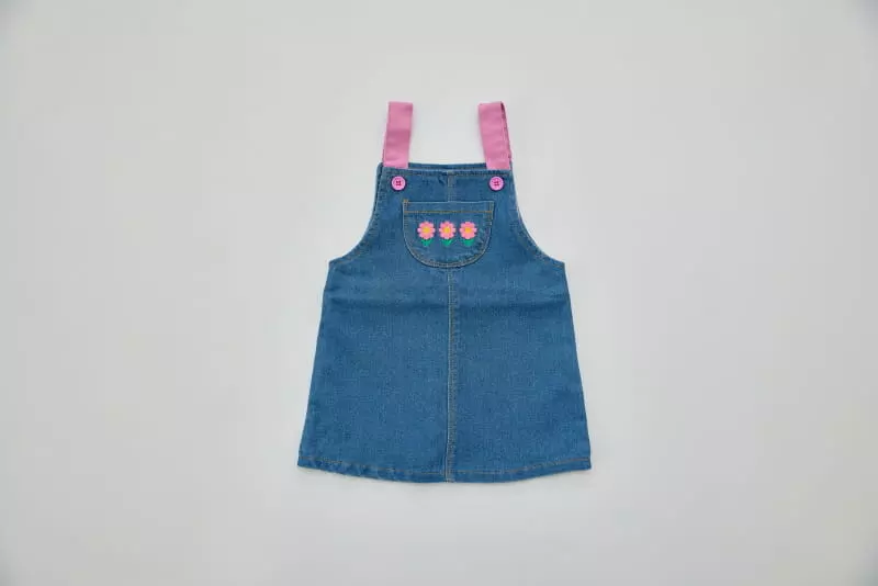 Orange Mom - Korean Children Fashion - #Kfashion4kids - Pink Denim Dungarees - 7