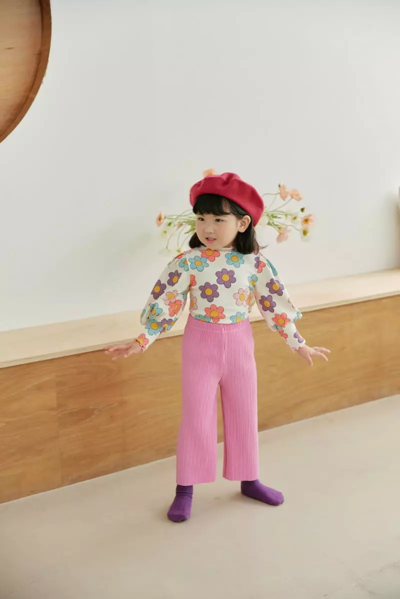 Orange Mom - Korean Children Fashion - #childrensboutique - Puff Flower Tee - 8