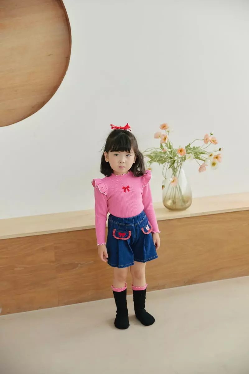 Orange Mom - Korean Children Fashion - #magicofchildhood - Ribbon Tee - 12