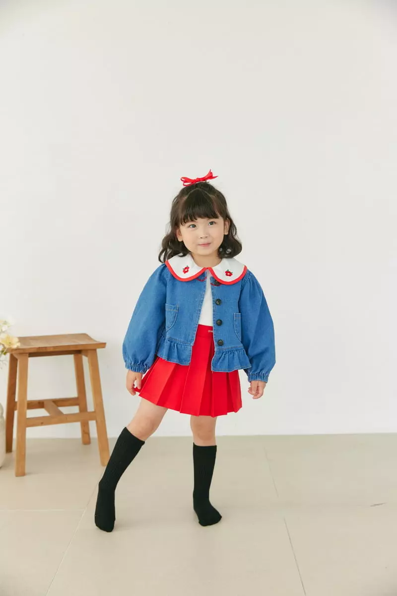 Orange Mom - Korean Children Fashion - #prettylittlegirls - Frill Jacket - 8