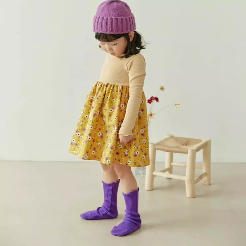 Orange Mom - Korean Children Fashion - #prettylittlegirls - Rib Color One-piece