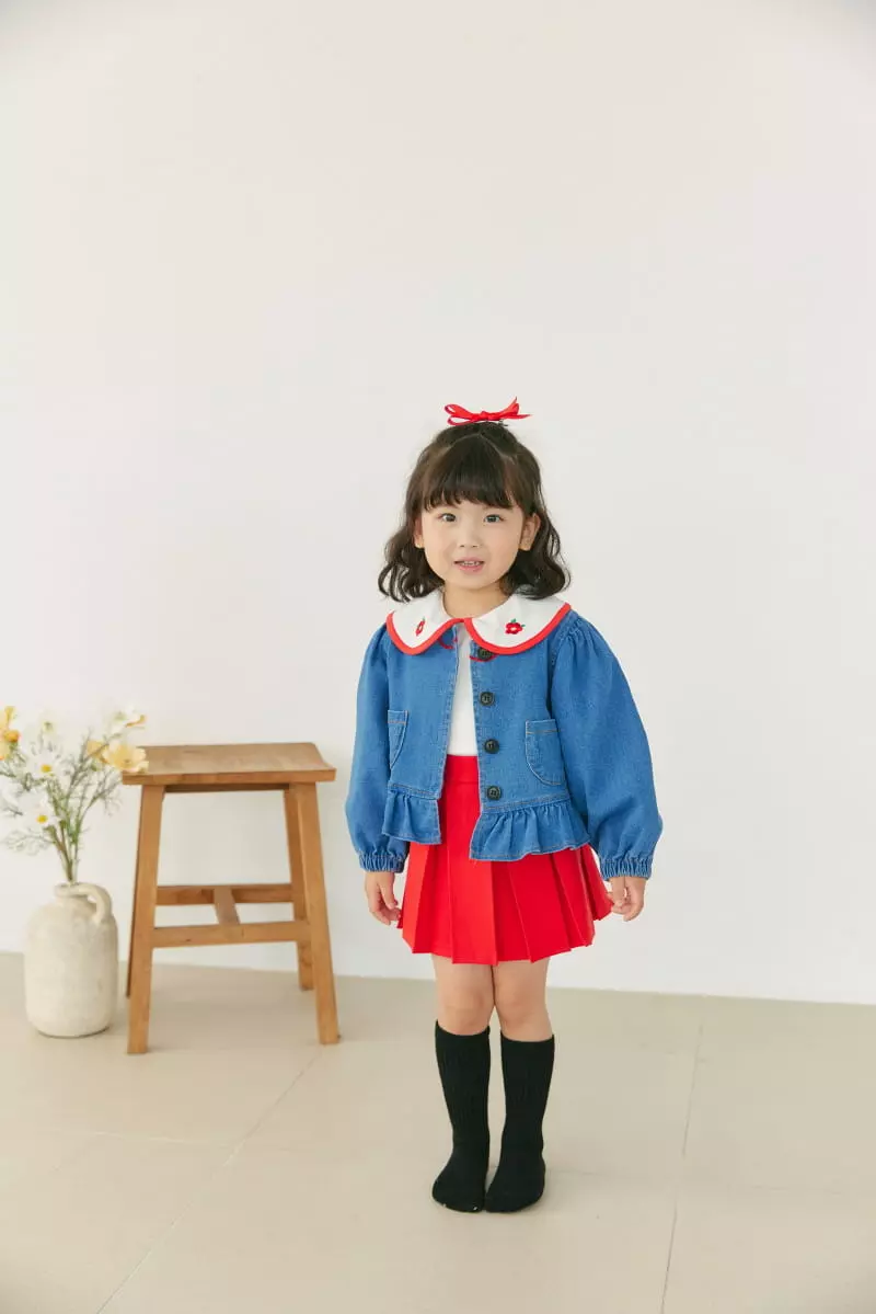 Orange Mom - Korean Children Fashion - #toddlerclothing - Frill Jacket - 10