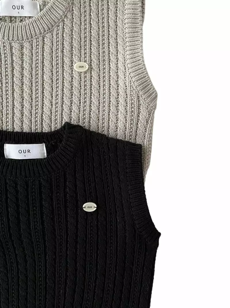 Our - Korean Children Fashion - #discoveringself - Cozy Knit Vest - 4