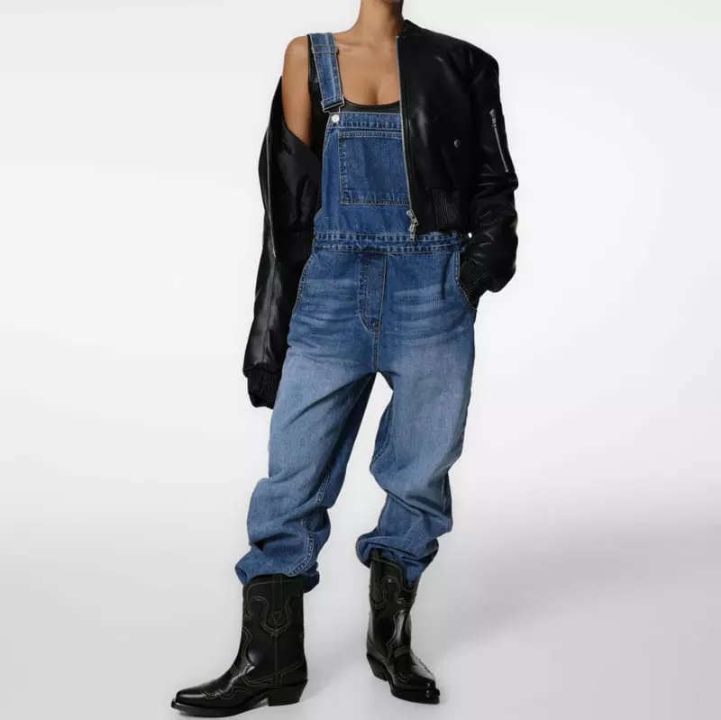 Paper Moon - Korean Women Fashion - #momslook - classic blue jeans denim overalls - 10