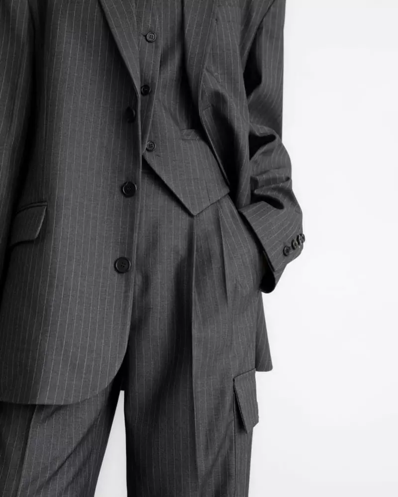Paper Moon - Korean Women Fashion - #womensfashion - pin striped tailored single blazer - 6