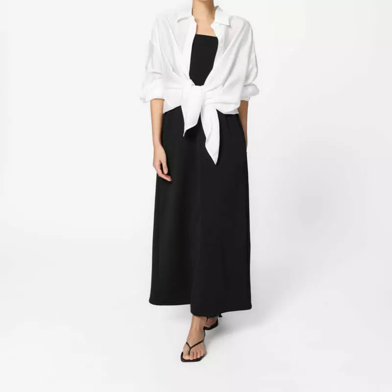 Paper Moon - Korean Women Fashion - #womensfashion - strap shoulder maxi flared dress - 11