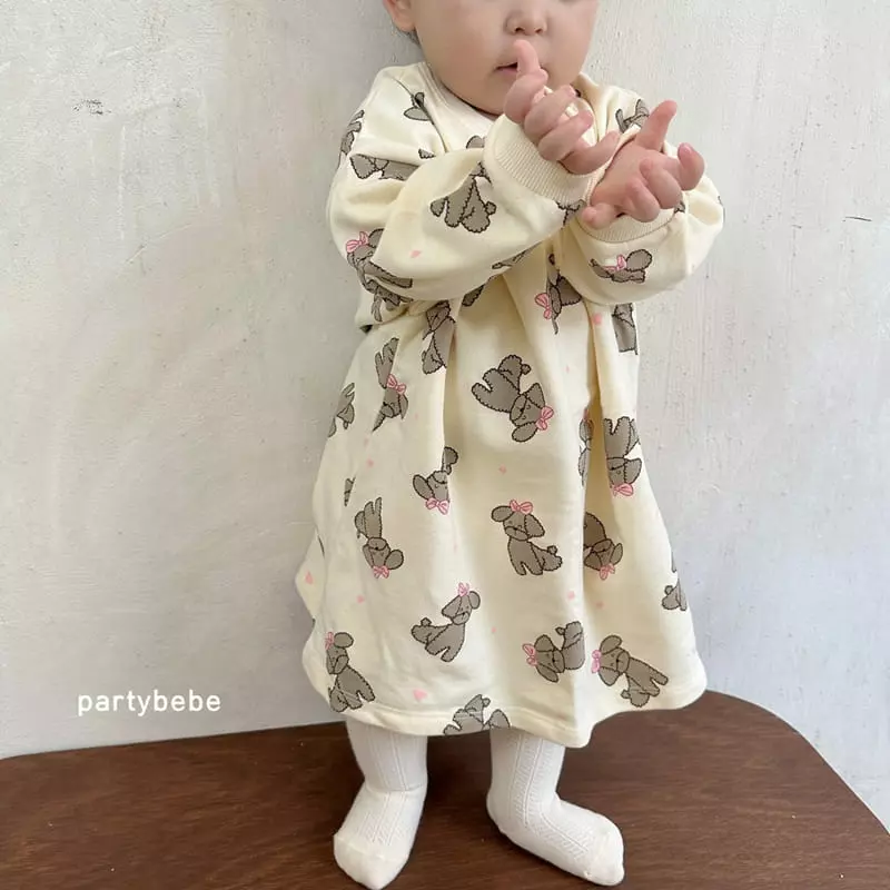 Party Kids - Korean Baby Fashion - #babyboutique - Puppy One-piece