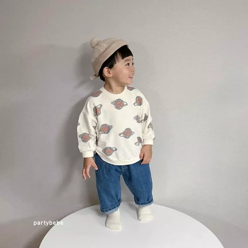 Party Kids - Korean Baby Fashion - #babyboutique - Planet Sweatshirt - 2