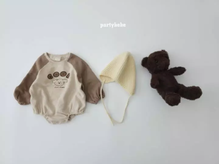 Party Kids - Korean Baby Fashion - #babyclothing - Bear Raglan Bodysuit