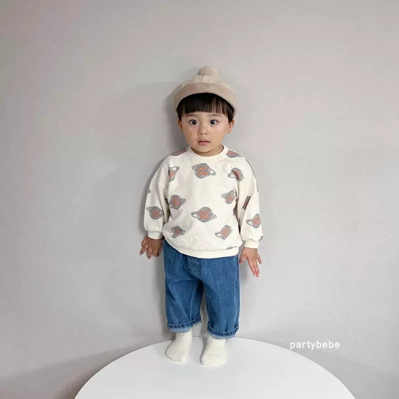 Party Kids - Korean Baby Fashion - #babyfashion - Planet Sweatshirt - 5