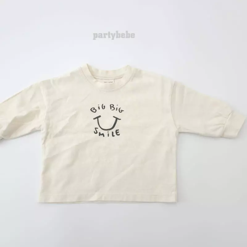 Party Kids - Korean Baby Fashion - #babyoutfit - Smile Tee - 4
