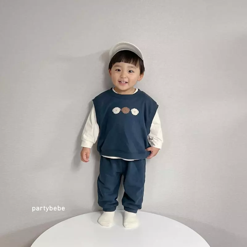 Party Kids - Korean Baby Fashion - #onlinebabyboutique - Bebe Vest