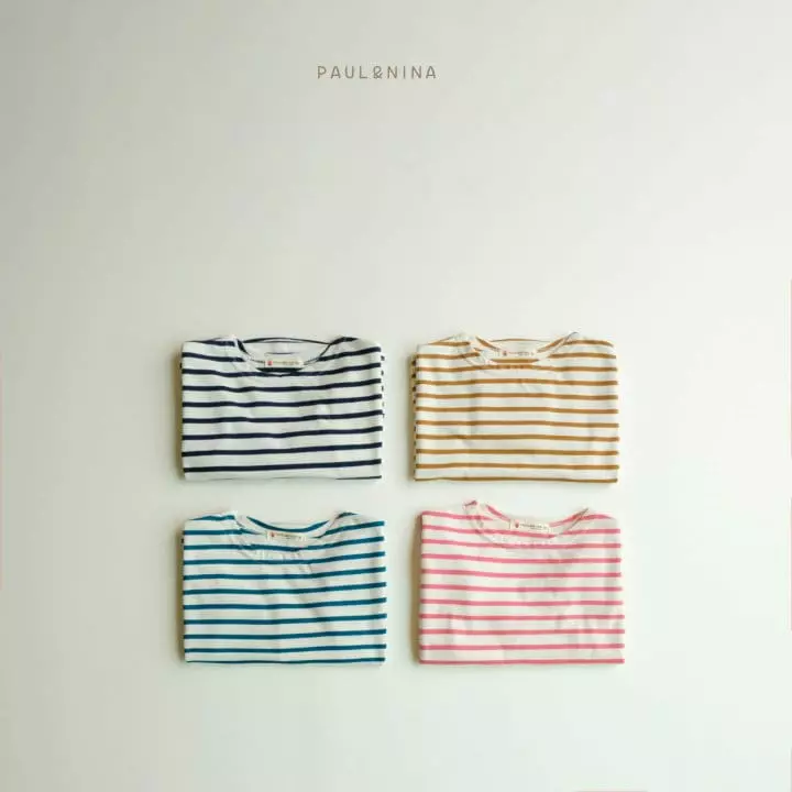 Paul & Nina - Korean Children Fashion - #designkidswear - Pretty Stripes Tee - 8