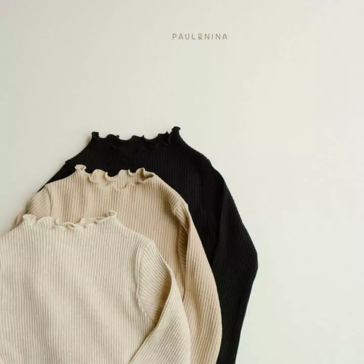 Paul & Nina - Korean Children Fashion - #stylishchildhood - Rib Frill Tee - 8