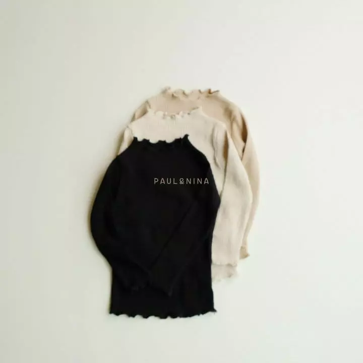 Paul & Nina - Korean Children Fashion - #toddlerclothing - Rib Frill Tee - 7