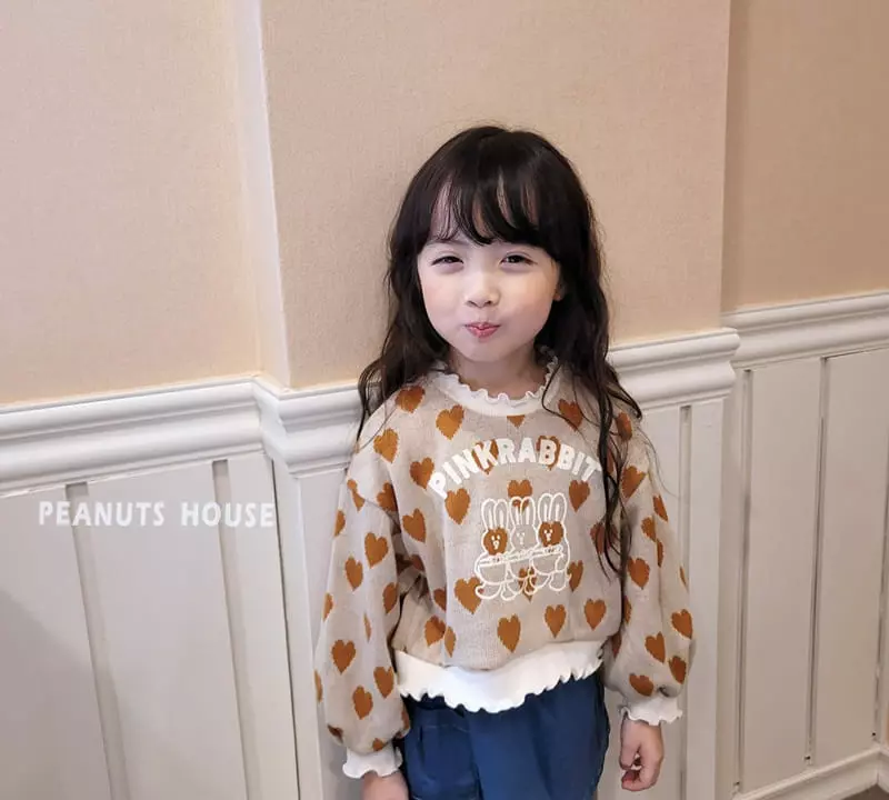Peanuts - Korean Children Fashion - #kidsstore - Heart Knit Tee - 12