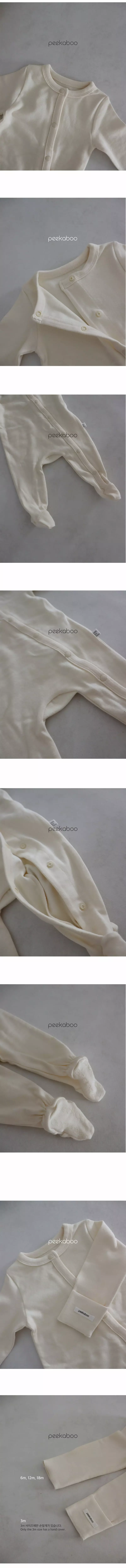 Peekaboo - Korean Baby Fashion - #babyoutfit - Chou Chou Foot Bodysuit - 4