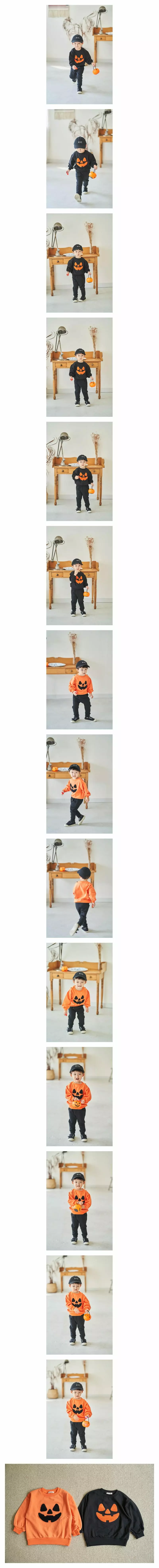 Pepper Mint - Korean Children Fashion - #kidsstore - Pumpkin Sweatshirt