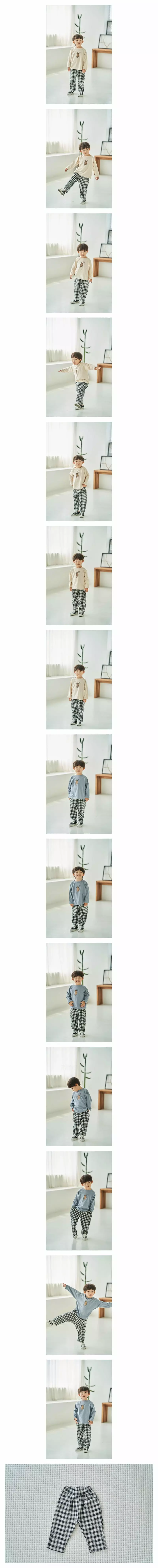 Pepper Mint - Korean Children Fashion - #stylishchildhood - Check Baggy Pants