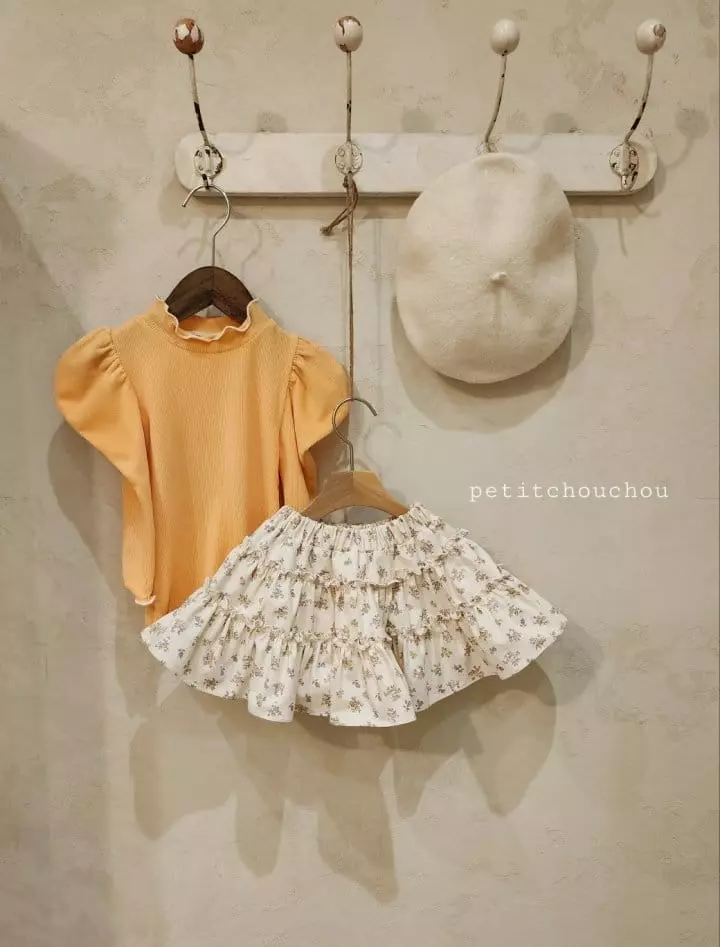 Petit Chou Chou - Korean Children Fashion - #discoveringself - Yellow Whole Skirt - 4
