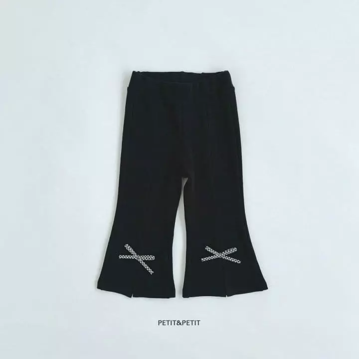 Petit & Petit - Korean Children Fashion - #childofig - Check Ribbon Pants