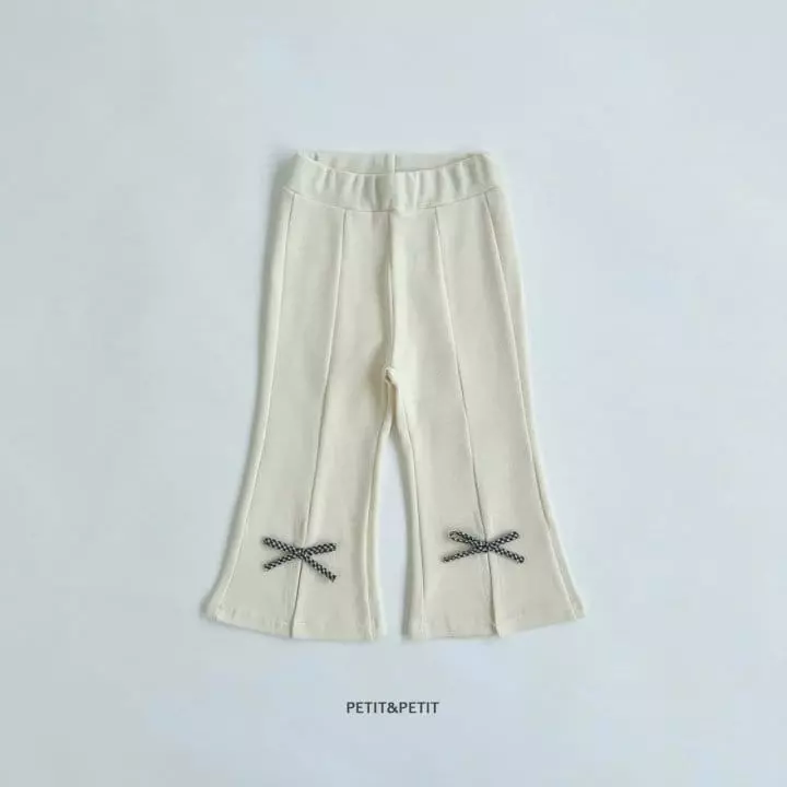 Petit & Petit - Korean Children Fashion - #childofig - Check Ribbon Pants - 2