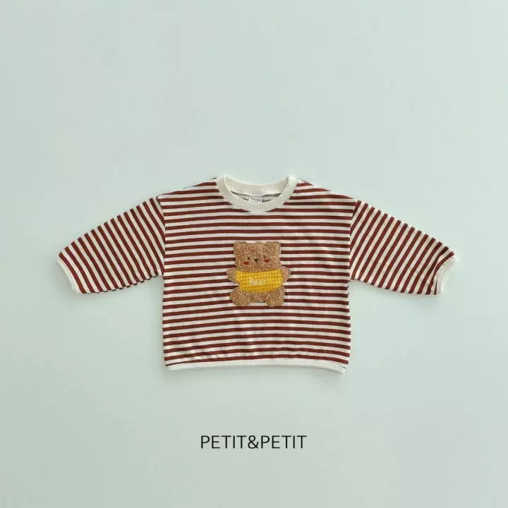 Petit & Petit - Korean Children Fashion - #kidsshorts - Bear Piping Tee - 3